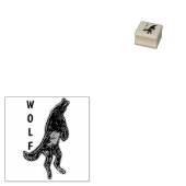 Howling Wolf Etched Gummistempel (Stempel)