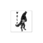 Howling Wolf Etched Gummistempel (Prägung)