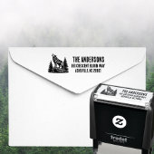 Howling Wolf Family Name Return Address Permastempel
