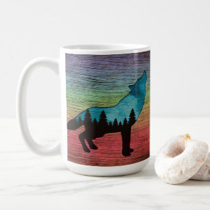 Howling Wolf Forest Trees Kaffeetasse