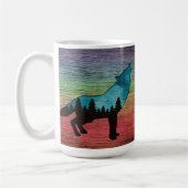 Howling Wolf Forest Trees Kaffeetasse (Links)