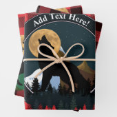 Howling Wolf Full Moon Deer Elk Bear Geschenkpapier Set (Beispiel)