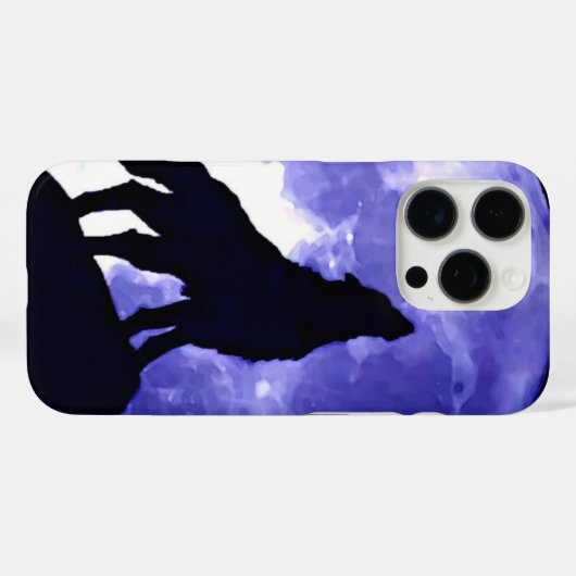 Howling Wolf & Fullmoon Case-Mate iPhone Hülle (Rückseite (Horizontal))