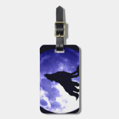Howling Wolf & Fullmoon Gepäckanhänger (Vorderseite vertikal)