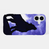 Howling Wolf & Fullmoon iPhone 16 Hülle (Rückseite (Horizontal))