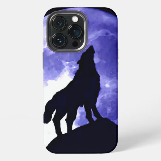 Howling Wolf & Fullmoon iPhone Hülle (Hinten)