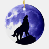Howling Wolf & Fullmoon Keramikornament (Hinten)