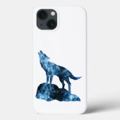 Howling Wolf funkelnd Silhouette Case-Mate iPhone Hülle (Rückseite)