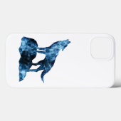 Howling Wolf funkelnd Silhouette Case-Mate iPhone Hülle (Rückseite (Horizontal))