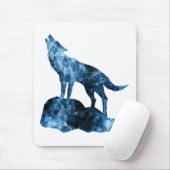 Howling Wolf funkelnd Silhouette Mousepad (Mit Mouse)