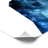 Howling Wolf funkelnd Silhouette Poster (Ecke)