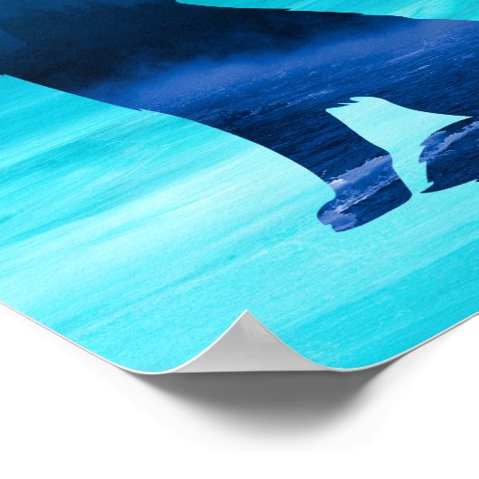 Howling Wolf für Wolf-Liebhaber Poster (Ecke)