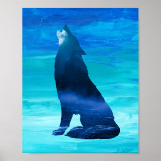 Howling Wolf für Wolf-Liebhaber Poster