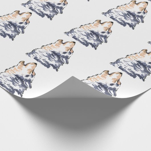 Howling Wolf Geschenkpapier (Ecke)