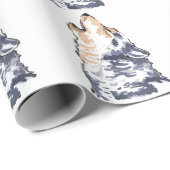 Howling Wolf Geschenkpapier (Rolleneckpunkt)