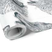 Howling Wolf Geschenkpapier (Rolleneckpunkt)