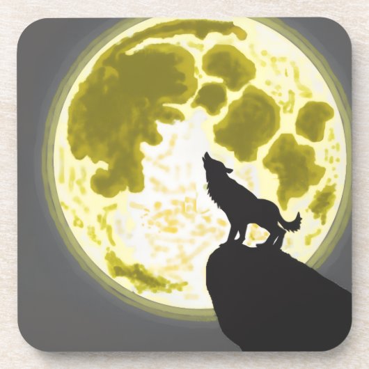 howling wolf getränkeuntersetzer (Vorderseite)