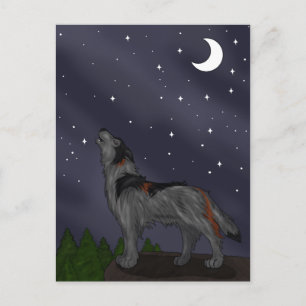 Howling Wolf (Grau) Postkarte