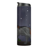 Howling Wolf (Grau) Thermosbecher (Nach rechts gedreht)
