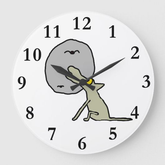 Howling Wolf Große Wanduhr (Vorderseite)