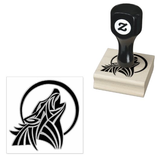 Howling Wolf Gummistempel (Stempel)