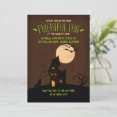 Howling Wolf Halloween-Party Einladung (Stehend Vorderseite)