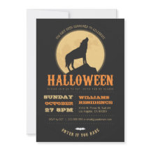 Howling Wolf Halloween-Party Einladung