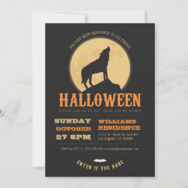 Howling Wolf Halloween-Party Einladung
