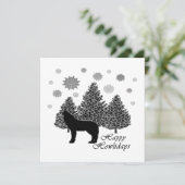 Howling Wolf Happy Howlidays Leopard Muster Snow (Stehend Vorderseite)
