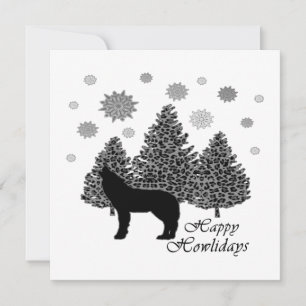 Howling Wolf Happy Howlidays Leopard Muster Snow