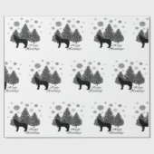 Howling Wolf Happy Howlidays Leopard Muster Snow Geschenkpapier (Flach)