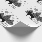 Howling Wolf Happy Howlidays Leopard Muster Snow Geschenkpapier (Ecke)