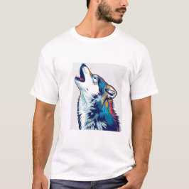 Howling Wolf Head - T - Shirt "Wilder Geist"