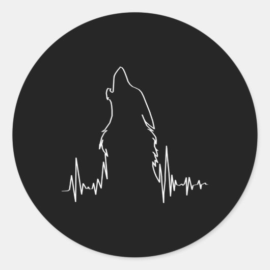 Howling Wolf Hebeat Spirit Animal Wolf Runder Aufkleber (Vorderseite)