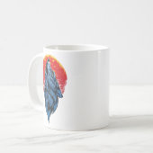 Howling Wolf Illustration Kaffeetasse (Vorderseite Links)