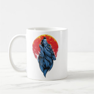 Howling Wolf Illustration Kaffeetasse