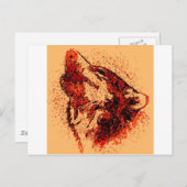 Howling Wolf im Schnee Postkarte (Vorne/Hinten)