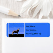 Howling Wolf im Winter - Original Wildlife Art (Insitu)