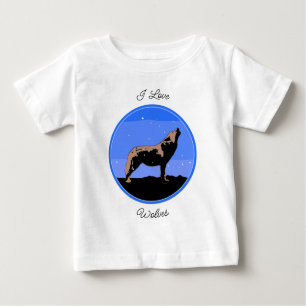 Howling Wolf im Winter - Original Wildlife Art Baby T-shirt