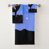 Howling Wolf im Winter - Original Wildlife Art Badhandtuch Set (Insitu)