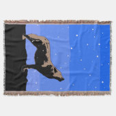 Howling Wolf im Winter - Original Wildlife Art Decke (Vorderseite)