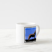 Howling Wolf im Winter - Original Wildlife Art Espressotasse (Vorderseite Rechts)