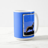 Howling Wolf im Winter - Original Wildlife Art Kaffeetasse (VorderseiteRechts)