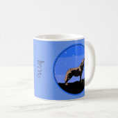 Howling Wolf im Winter - Original Wildlife Art Kaffeetasse (VorderseiteRechts)