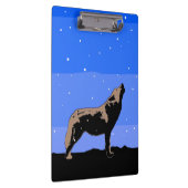 Howling Wolf im Winter - Original Wildlife Art Klemmbrett (Rechts)