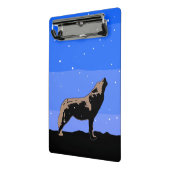 Howling Wolf im Winter - Original Wildlife Art Mini Klemmbrett (Gewinkelt2)