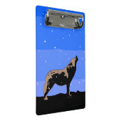 Howling Wolf im Winter - Original Wildlife Art Mini Klemmbrett (Schrägansicht)