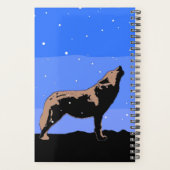 Howling Wolf im Winter - Original Wildlife Art Planer (Rückseite)