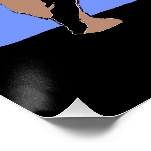 Howling Wolf im Winter - Original Wildlife Art Poster (Ecke)