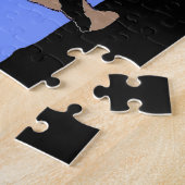 Howling Wolf im Winter - Original Wildlife Art Puzzle (Seite)